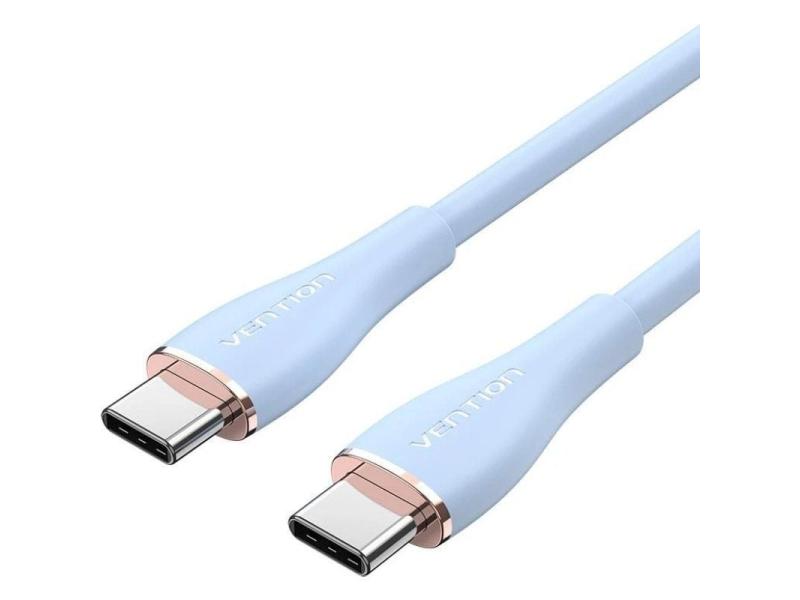 Cable USB 2.0 Tipo-C Vention TAWSG/ USB Tipo-C Macho - USB Tipo-C Macho/ Hasta 100W/ 480Mbps/ 1.5m/ Azul