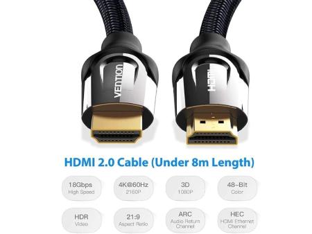 Cable HDMI 2.0 4K Vention VAA-B05-B075/ HDMI Macho - HDMI Macho/ 75cm/ Negro