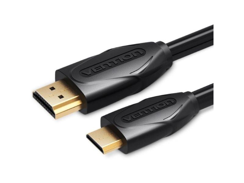 Cable HDMI Vention VAA-D02-B150/ HDMI Macho - Mini HDMI Macho/ 1.5m/ Negro