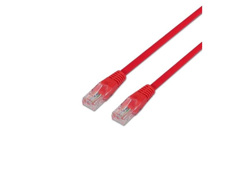 Cable de Red RJ45 UTP Aisens A133-0187 Cat.5e/ 50cm/ Rojo