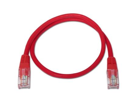 Cable de Red RJ45 UTP Aisens A133-0187 Cat.5e/ 50cm/ Rojo