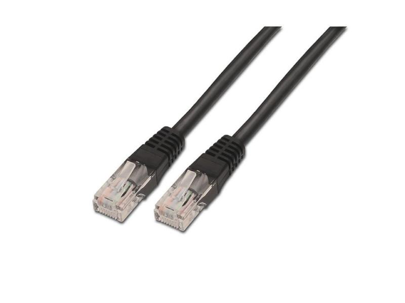 Cable de Red RJ45 UTP Aisens A133-0202 Cat.5e/ 50cm/ Negro