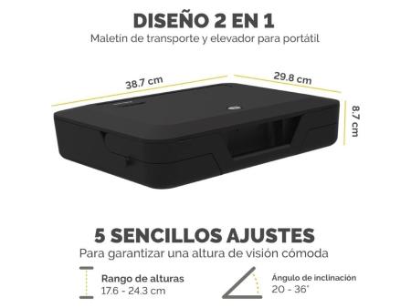 Maletín con Elevador Fellowes Breyta para Portátiles hasta 14'/ Negro