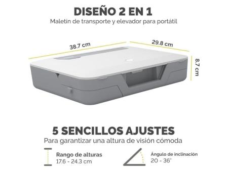 Maletín con Elevador Fellowes Breyta para Portátiles hasta 14'/ Blanco