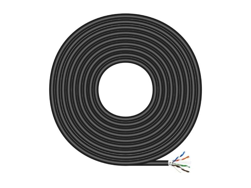 Bobina de Cable RJ45 para Exteriores FTP AWG24 Aisens A135-0673 Cat.6/ 100m/ Impermeable/ Negro