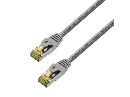 Cable de Red RJ45 S/FTP Aisens A146-0334/ Cat.7/ 1m/ Gris