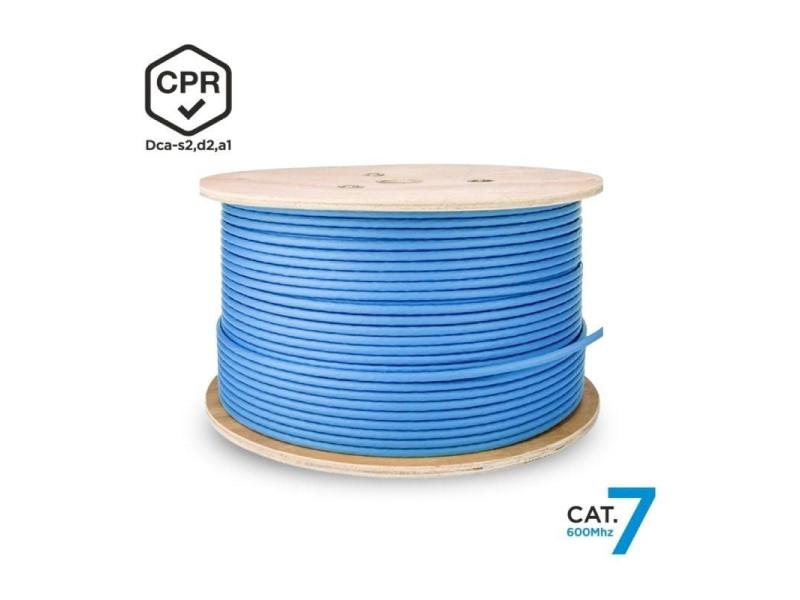 Bobina de Cable RJ45 SFTP AWG23 LSZH CPR Dca Aisens A146-0665 Cat.7/ 305m/ Azul