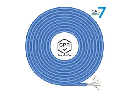 Bobina de Cable RJ45 SFTP AWG23 LSZH CPR Dca Aisens A146-0666 Cat.7/ 500m/ Azul