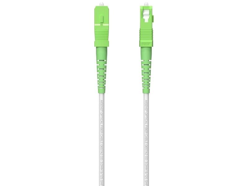 Cable de Fibra Óptica G657A2 3.0 9/125 SMF Aisens A152-0615/ LSZH/ 60m/ Blanco