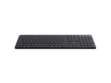 Teclado Compacto Inalámbrico por Bluetooth Trust Vaiya/ Negro