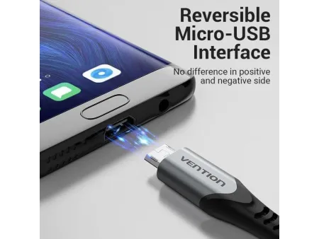 Cable USB 2.0 Vention COCHI/ USB Macho - MicroUSB Macho/ 480Mbps/ 3m/ Negro