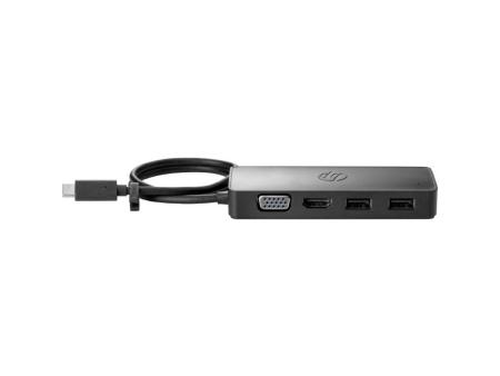 Docking USB 3.0 Tipo-C HP USB-C Travel G2/ 2xUSB/ 1xHDMI/ 1xVGA/ Negro