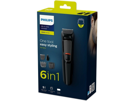 Cortapelos Multigroom Series 3000 Philips MG3710 con Batería/ 6 Accesorios