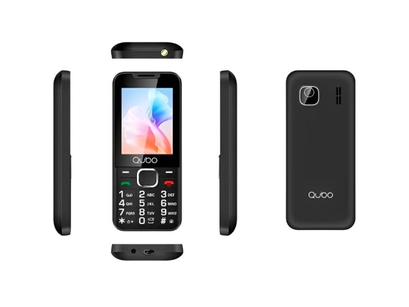 Teléfono Móvil Qubo X-240BK para Personas Mayores/ Negro