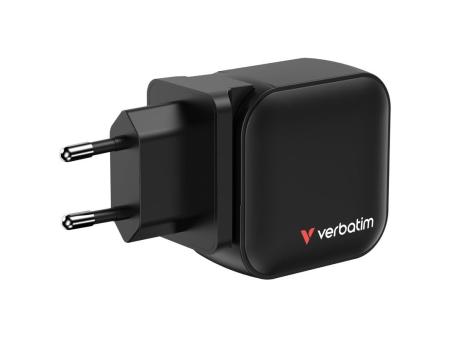 Cargador de Pared Universal Verbatim Mini GaN Wall Charger/ 2xUSB Tipo-C/ 1xUSB/ 70W