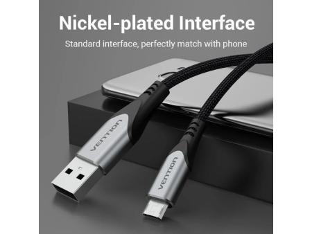 Cable USB 2.0 Vention COCHD/ USB Macho - MicroUSB Macho/ 480Mbps/ 50cm/ Negro