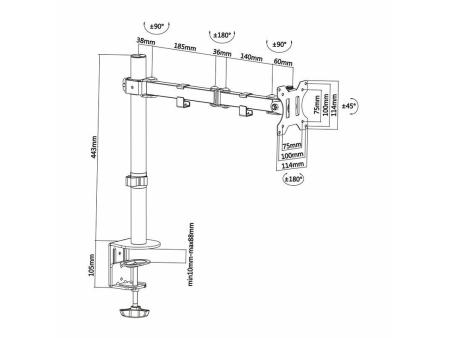 Soporte para Monitor Aisens DT32TSR-039/ hasta 8kg