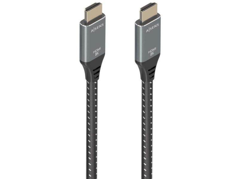 Cable HDMI 2.1 8K Aisens A150-0878/ HDMI Macho - HDMI Macho/ 10m/ Gris y Negro