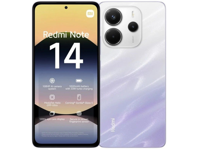 Smartphone Xiaomi Redmi Note 14 6GB/ 128GB/ 6.67'/ Purpura