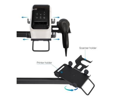 Soporte para 2 Monitores, TPV, Impresora, Términal y Lector TooQ TQPM0002/ hasta 9kg