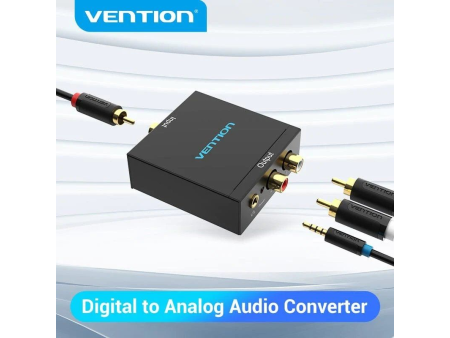 Convertidor de Audio Vention BDFB0/ Entrada Toslink y RCA/ Salida 2x RCA