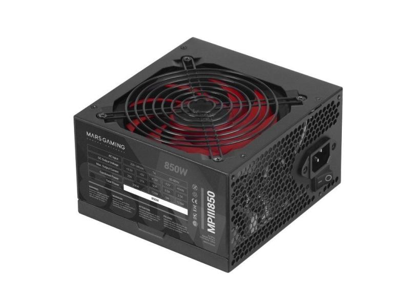 Fuente de Alimentación Mars Gaming MPIII850/ 850W/ Ventilador 12cm