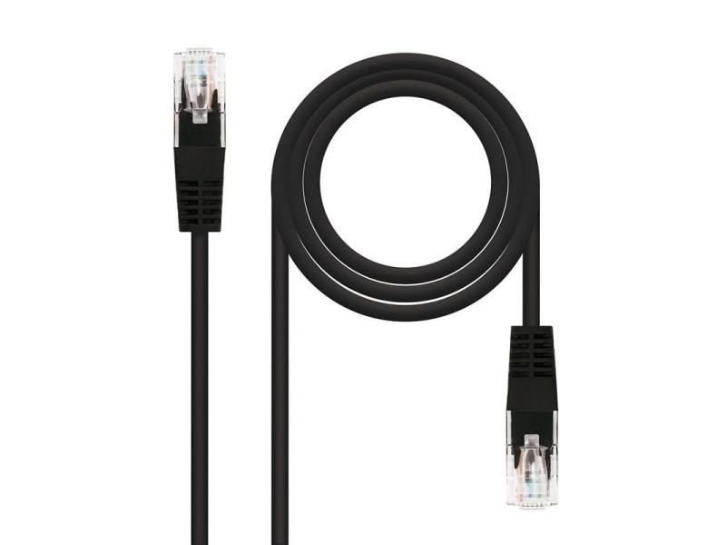 Cable de Red RJ45 UTP Nanocable 10.20.0401-BK/ Cat.6/ 1m/ Negro