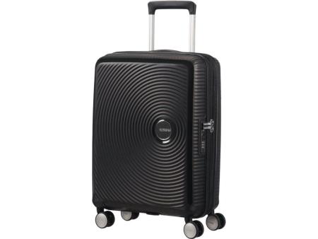 Maleta de Cabina American Tourister SoundBox Spinner 55cm/ 55x40x20cm/ 4 Ruedas/ Negra