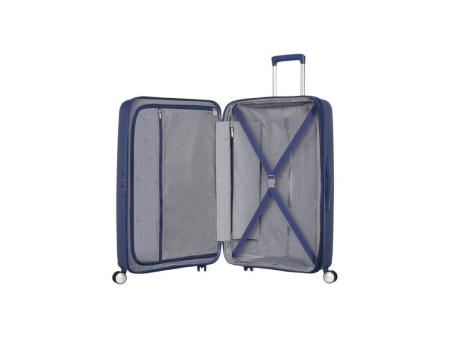 Maleta Grande American Tourister SoundBox Spinner 77cm/ 77x51.5x29.5cm/ 4 Ruedas/ Azul Marino