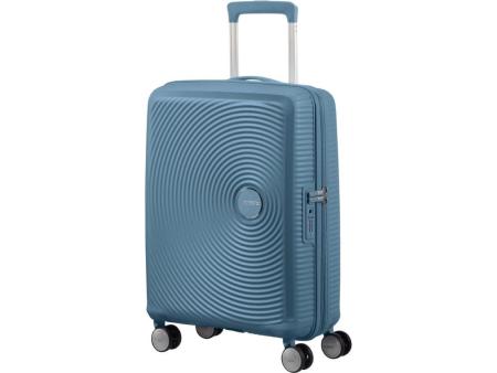 Maleta de Cabina American Tourister SoundBox Spinner 55cm/ 55x40x20cm/ 4 Ruedas/ Azul Piedra