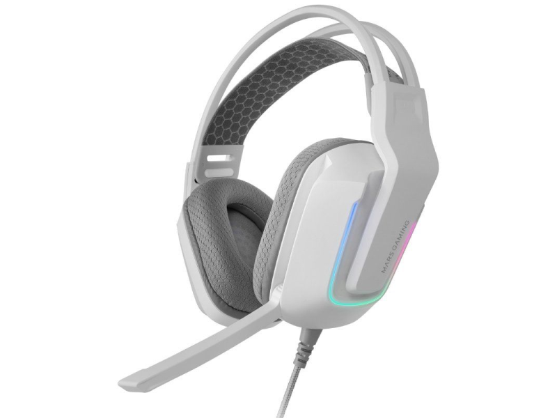 Auriculares Gaming con Micrófono Mars Gaming MH-Strike/ Jack 3.5/ USB/ Blancos