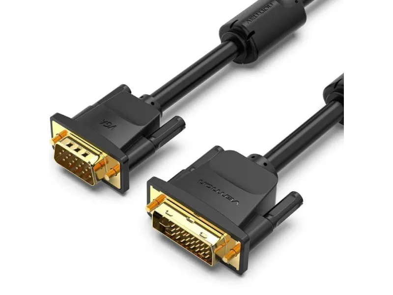 Cable Conversor Vention EACBG/ DVI Macho - VGA Macho/ 1.5m/ Negro