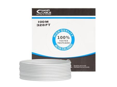 Bobina de Cable RJ45 FTP Nanocable 10.20.0902 Cat.6/ 100m/ Gris