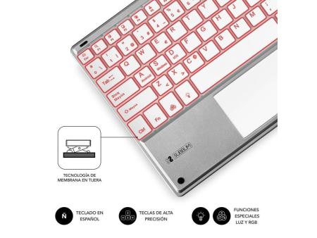 Teclado Compacto Inalámbrico por Bluetooth Subblim SMBT50/ Plata