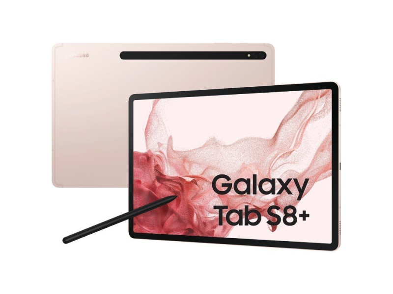 Tablet Samsung Galaxy Tab S8+ 12.4'/ 8GB/ 128GB/ Octacore/ 5G/ Rosa Dorado