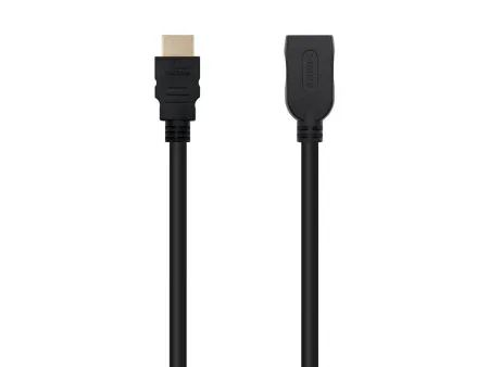 Cable Alargador HDMI Nanocable 10.15.1011/ HDMI Macho - HDMI Hembra/ 1m/ Negro