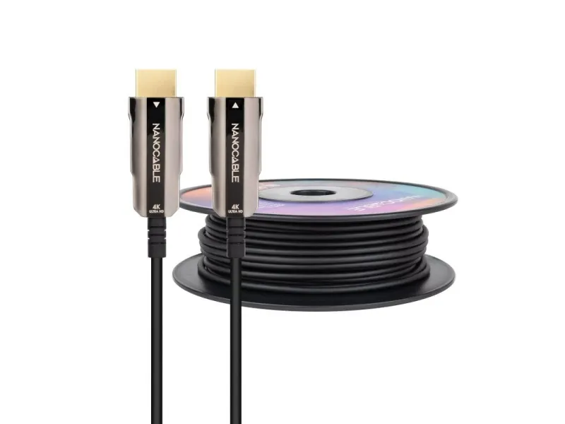 Cable HDMI 2.0 AOC 4K Nanocable 10.15.2080/ HDMI Macho - HDMI Macho/ 80m/ Negro