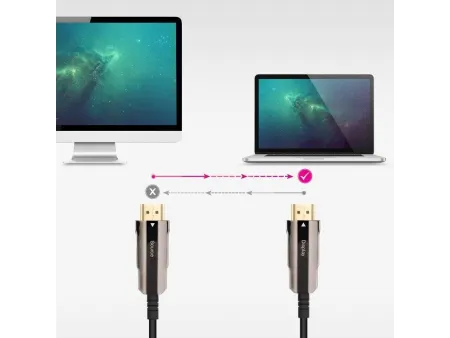 Cable HDMI 2.0 AOC 4K Nanocable 10.15.2080/ HDMI Macho - HDMI Macho/ 80m/ Negro