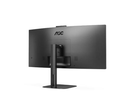 Monitor Profesional Curvo Ultrapanorámico AOC CU34V5CW/BK 34'/ UWQHD/ Multimedia/ Regulable en altura/ Negro