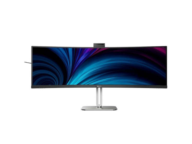 Monitor Profesional Ultraparonámico Curvo Philips 49B2U6900CH 48.8'/ Dual QHD/ Multimedia/ Regulable en altura/ Webcam/ Negro