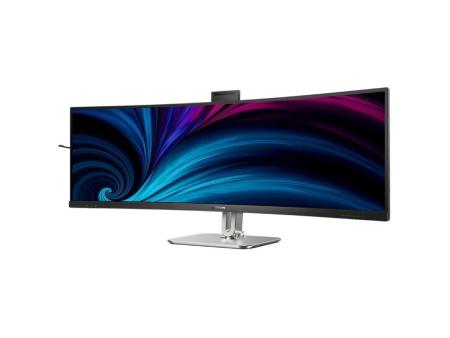 Monitor Profesional Ultraparonámico Curvo Philips 49B2U6900CH 48.8'/ Dual QHD/ Multimedia/ Regulable en altura/ Webcam/ Negro