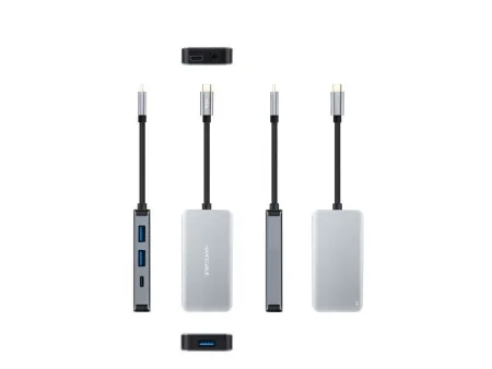 Hub USB 3.2 Gen1 Nanocable 10.16.1005/ 3xUSB/ 1xUSB Tipo-C/ 1xUSB Tipo-C PD