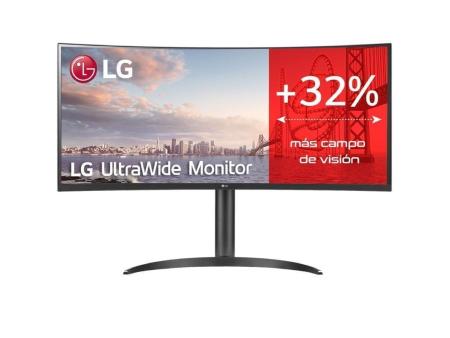 Monitor Profesional Ultrapanorámico Curvo LG 34WQ75C-B 34'/ WQHD/ Multimedia/ Regulable en altura/ Negro