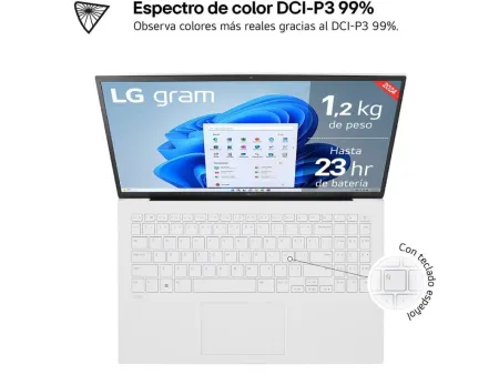 Portátil LG Gram 15Z90S-G AA74B Intel Core Ultra 7-155H/ 16GB/ 512GB SSD/ 15.6'/ Win11