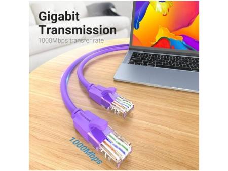 Cable de Red RJ45 UTP Vention IBEVF Cat.6/ 1m/ Morado