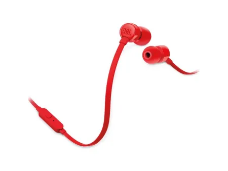 Auriculares Intrauditivos JBL T110/ con Micrófono/ Jack 3.5/ Rojos