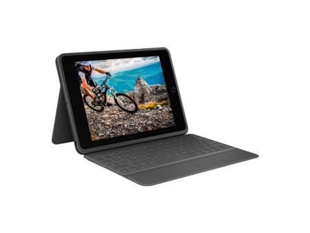 Funda con Teclado Logitech Rugged Folio para Tablets Apple Ipad 7ª y 8ª Generación 10.2'/ Negro