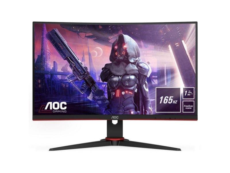 Monitor Gaming Curvo AOC C24G2AE 23.6'/ Full HD/ 1ms/ 165Hz/ VA/ Multimedia/ Negro