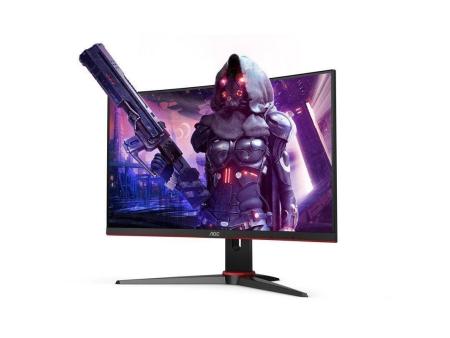 Monitor Gaming Curvo AOC C24G2AE 23.6'/ Full HD/ 1ms/ 165Hz/ VA/ Multimedia/ Negro