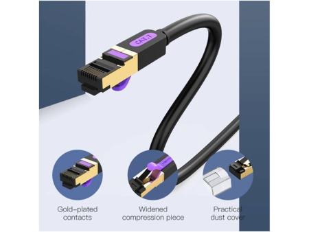 Cable de Red RJ45 SFTP Vention ICDBN Cat.7/ 15m/ Negro